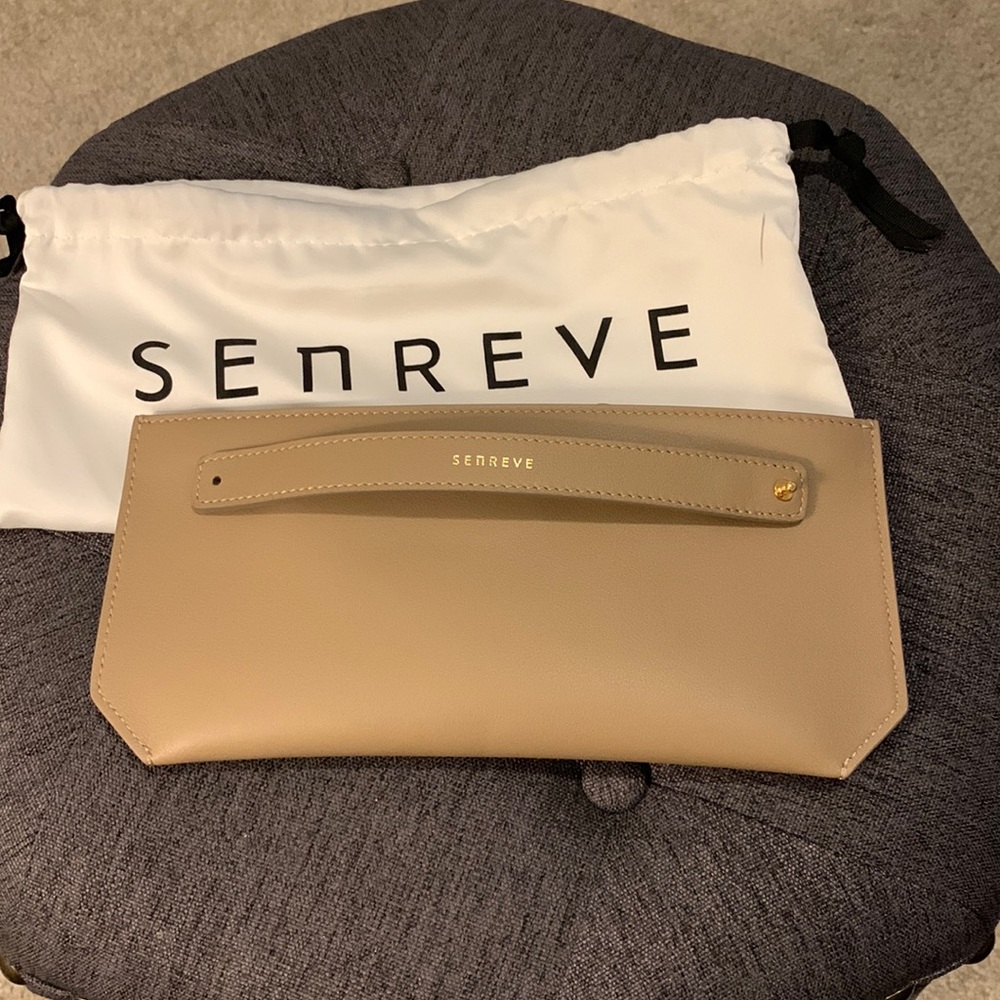 Senreve Bracelet Pouch smooth latte
